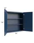 Portland Navy Blue 36x36 Wall Cabinet 