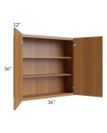 Portland Walnut 36x36 Wall Cabinet 