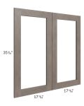Natural Grey Shaker 36x36 Glass Door Only with Glass Included