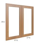Portland Walnut 36x36 Glass Door Only with Glass Included 