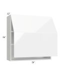 Venetian White Gloss 36x36 Lift Up Bi-Fold Door Wall Cabinet