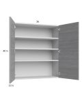 Euro Grey 36x40-1/4 Wall Cabinet