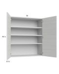 Euro White Grain 36x40-1/4 Wall Cabinet