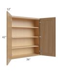 Asheville Rift Oak Shaker 36x42 Wall Cabinet