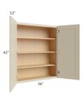 Stratton Khaki Shaker 36x42 Wall Cabinet