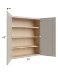 Stratton Light Grey Shaker 36x42 Wall Cabinet