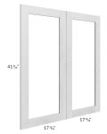 Heather Grey Shaker 36x42 Glass Door Only with Glass Included