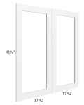 Vista White Shaker 36x42 Glass Door Only with Glass Included