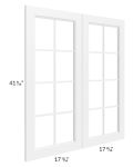 Signature Vanilla 36x42 Mullion Glass Door Only with Glass Included