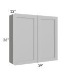 Midtown Painted Grey Shaker 39x36 Wall Cabinet