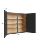Midtown Black Shaker 39x36 Wall Cabinet