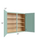 Midtown Mint Green Shaker 39x36 Wall Cabinet