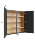 Midtown Black Shaker 39x42 Wall Cabinet
