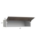 Milan Cafe 42x12x24 Lift-Up Door Wall Cabinet