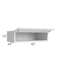 Union White 42x12x24 Lift Up Refrigerator Wall Cabinet