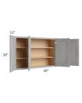 Gramercy Grey Mist 60x30 Wall Cabinet