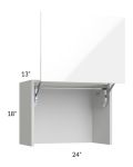 Milan White Gloss 24" Countertop Wall Appliance Cabinet