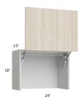 Milan Natural 24" Countertop Wall Appliance Cabinet