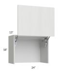 Milan Cream 24" Countertop Wall Appliance Cabinet