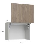 Milan Pecan 24" Countertop Wall Appliance Cabinet
