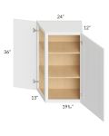 Stratton White Shaker 24x36 Wall End Angle Cabinet 