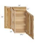 Prairie Shaker 24x36 Wall End Angle Cabinet