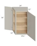 Stratton Light Grey Shaker 24x36 Wall End Angle Cabinet