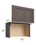 Tuscan Kona Brown 30" Countertop Wall Appliance Cabinet
