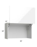 Milan White Gloss 30" Countertop Wall Appliance Cabinet