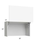 Milan White Matte 30" Countertop Wall Appliance Cabinet
