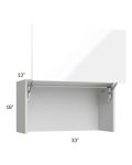 Milan White Gloss 33" Countertop Wall Appliance Cabinet
