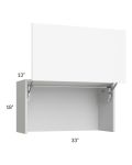 Milan White Matte 33" Countertop Wall Appliance Cabinet