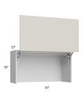 Milan Beige Matte 33" Countertop Wall Appliance Cabinet