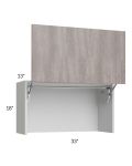 Milan Hazel 33" Countertop Wall Appliance Cabinet