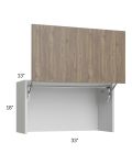 Milan Pecan 33" Countertop Wall Appliance Cabinet