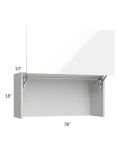 Milan White Gloss 36" Countertop Wall Appliance Cabinet