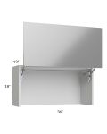 Milan Grey Gloss 36" Countertop Wall Appliance Cabinet