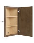 Midtown Mocha Shaker 12x30 Wall End Cabinet