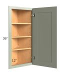 Midtown Pistachio Green Shaker 12x36 Wall End Cabinet