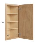 Midtown Timber Shaker 12x36 Wall End Cabinet