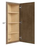 Midtown Mocha Shaker 12x42 Wall End Cabinet