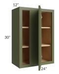 Midtown Hunter Green Shaker 24x30 Blind Corner Wall Cabinet