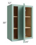 Midtown Mint Green Shaker 24x30 Blind Corner Wall Cabinet