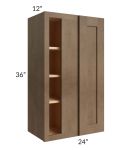 Midtown Mocha Shaker 24x36 Blind Corner Wall Cabinet