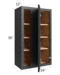 Midtown Black Shaker 24x36 Blind Corner Wall Cabinet