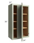 Midtown Pistachio Green Shaker 24x36 Blind Corner Wall Cabinet
