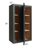 Vienna Black 24x36 Blind Corner Wall Cabinet