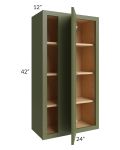 Midtown Hunter Green Shaker 24x42 Blind Corner Wall Cabinet