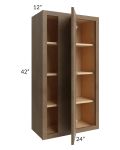 Midtown Mocha Shaker 24x42 Blind Corner Wall Cabinet