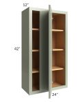 Midtown Pistachio Green Shaker 24x42 Blind Corner Wall Cabinet